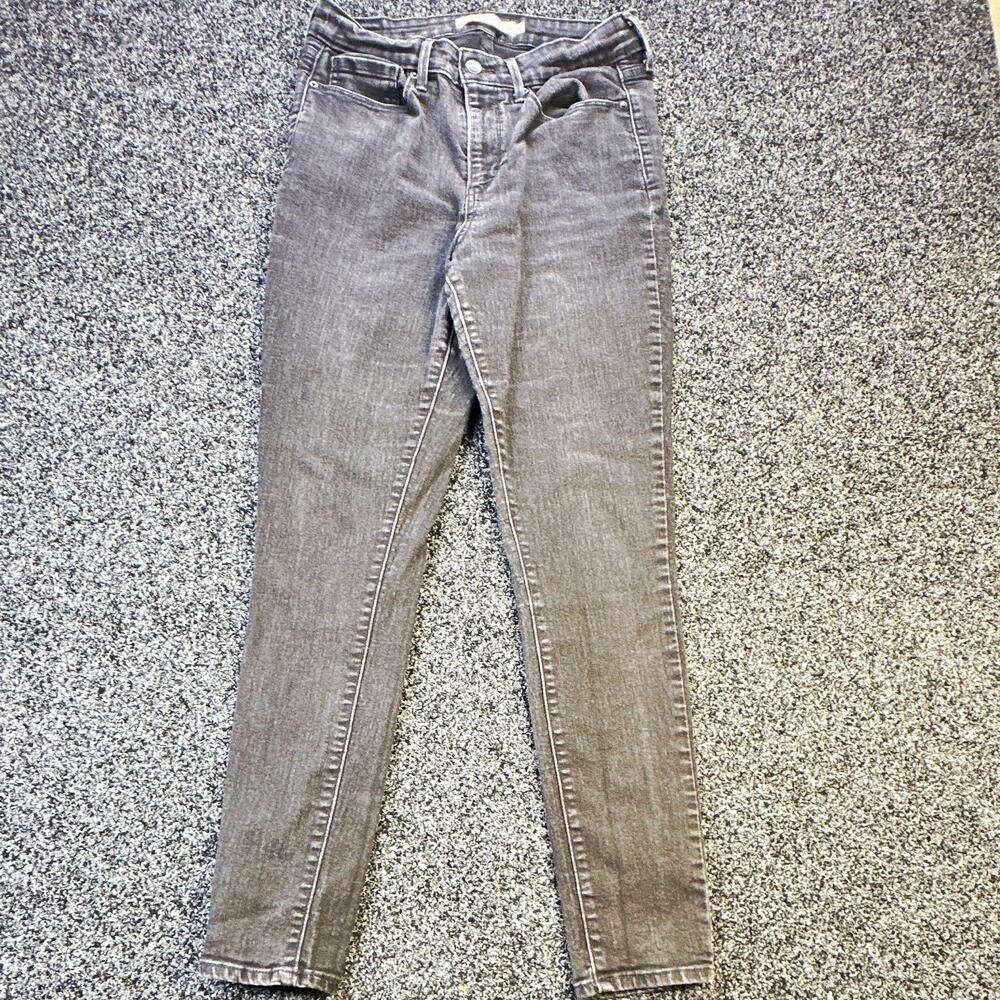 Levi Strauss Signature Women’s Medium Wash Gray High Rise Skinny Jeans 10
